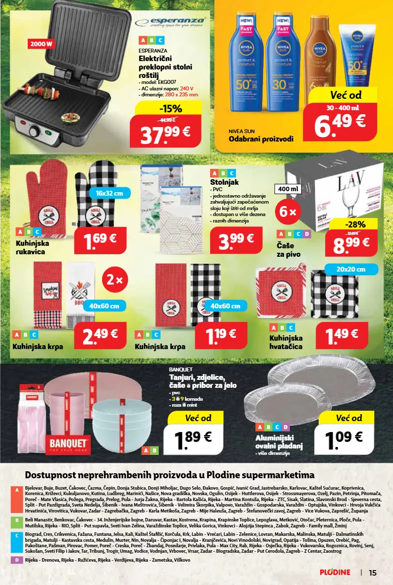 krpa,kuhinjska rukavica,pivo,roštilj,stolnjak