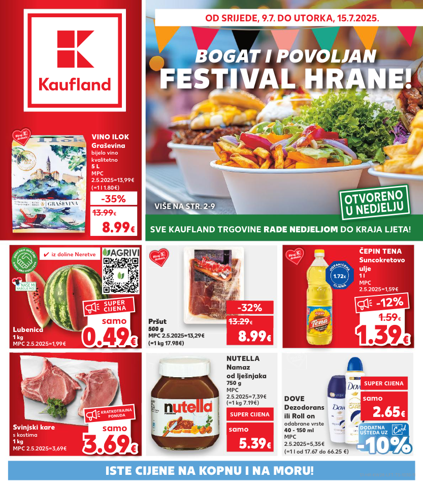 dezodorans,graševina,lubenica,pršut,svinjski kare,ulje,vino
