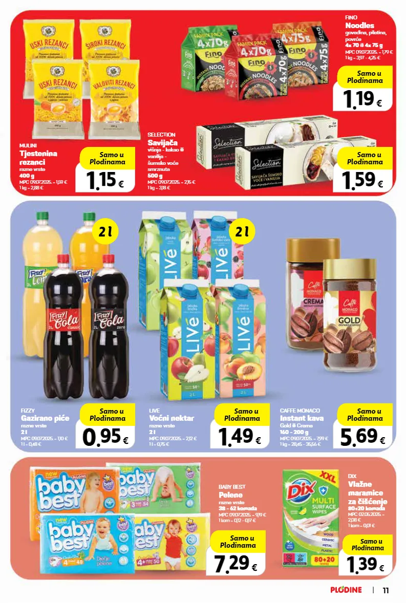 instant kava,kava,maramice,pelene,tjestenina,vlažne maramice