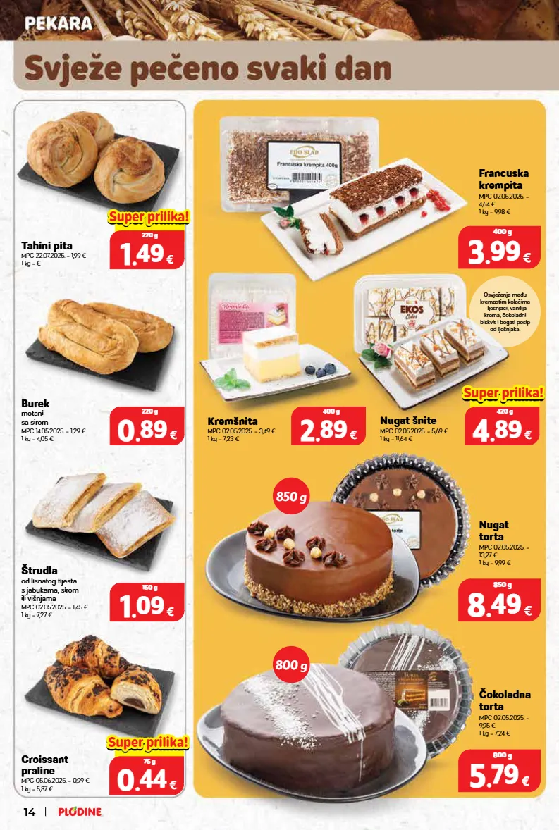 burek,croissant,praline