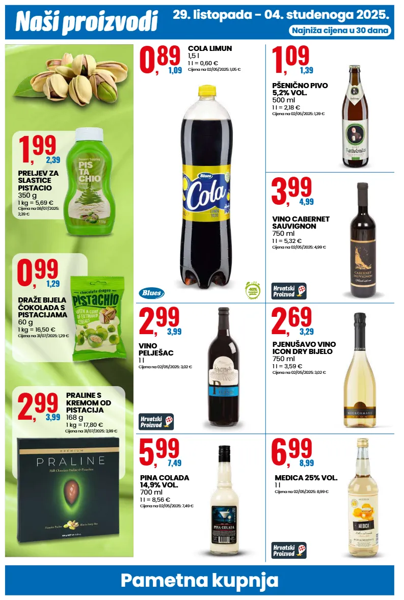 limun,pistacio,pivo,praline,vino