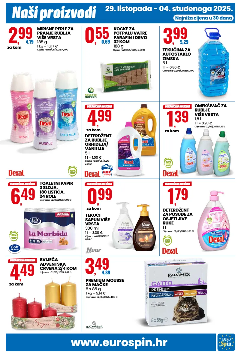 deterdžent,omekšivač za rublje,orhideja,posuđe,role,sapun,toaletni papir