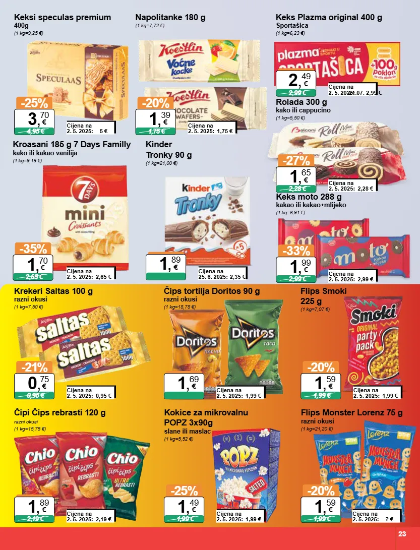 doritos,flips,keksi,maslac,mlijeko,napolitanke