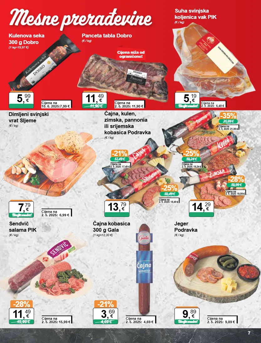 kobasica,kulen,panceta,svinjska koljenica,svinjski vrat