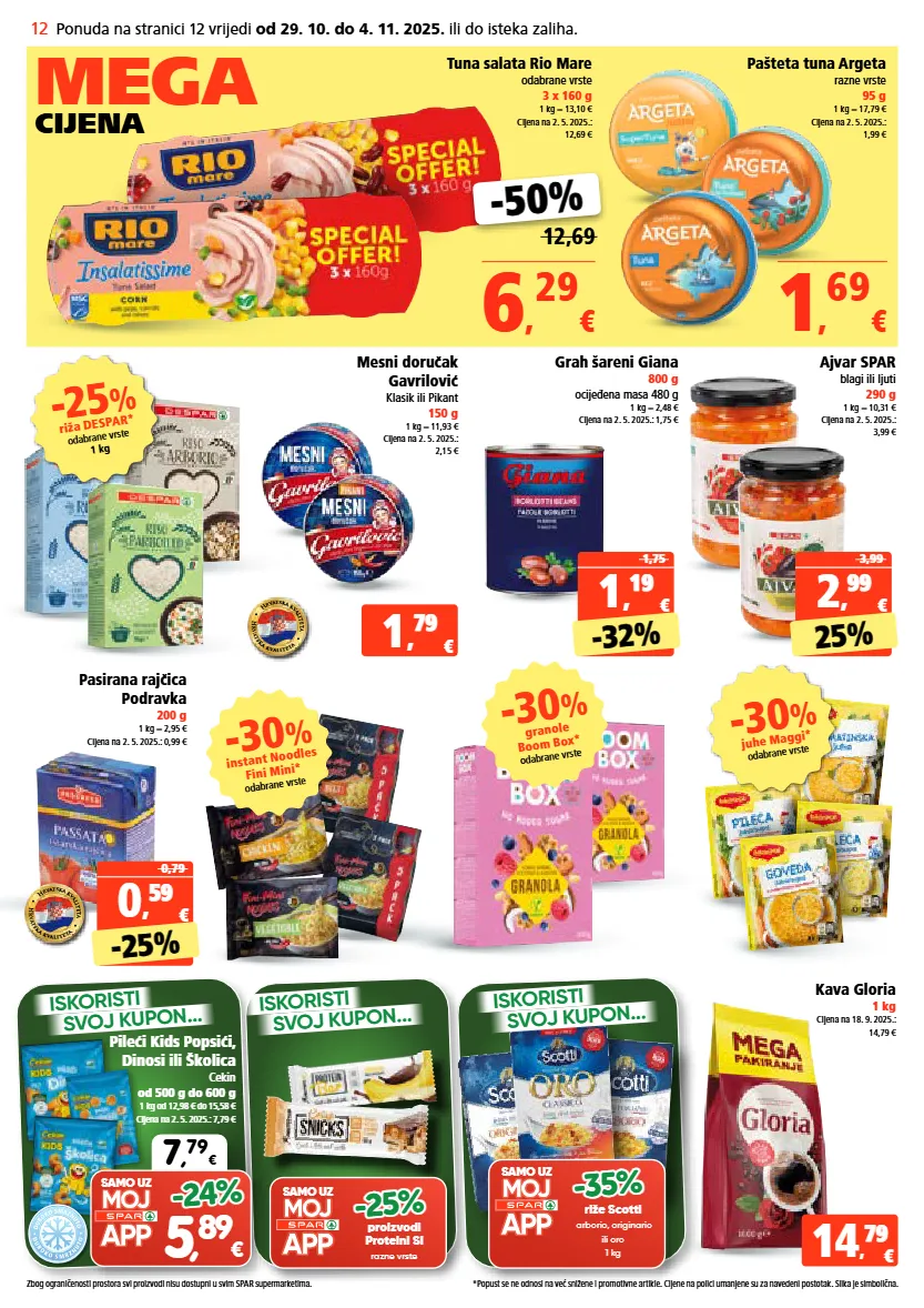 ajvar,grah,kava,pašteta,rajčica,riža,tuna