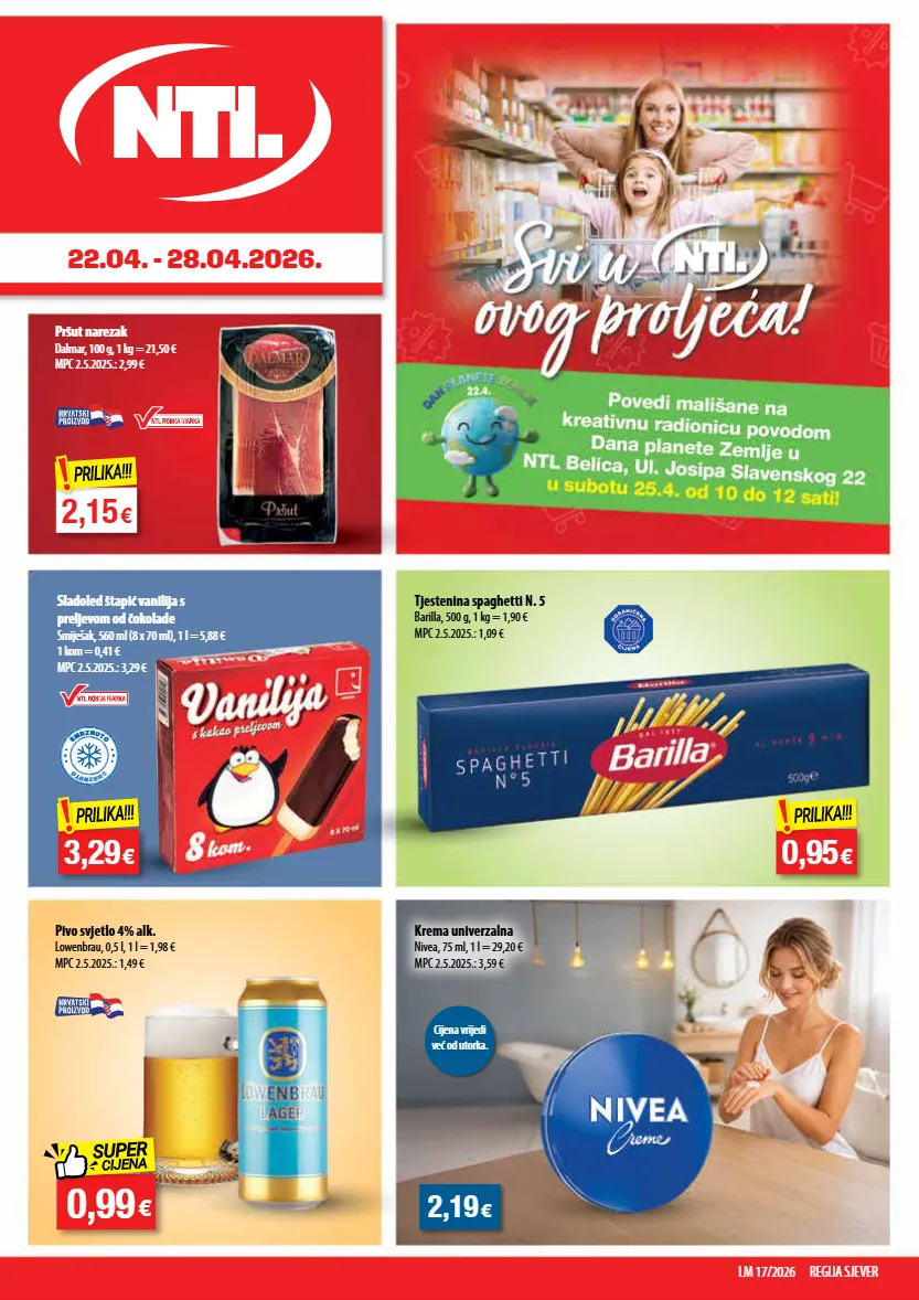 pivo,pršut,sladoled,tjestenina