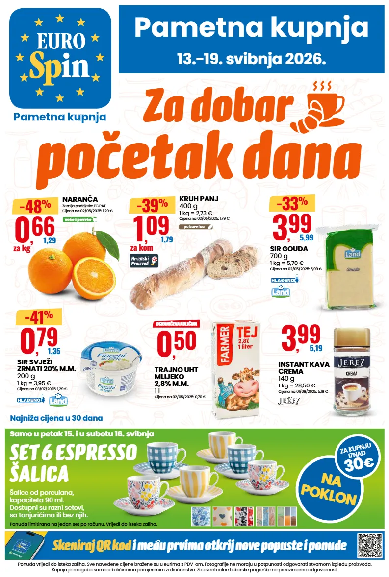 gouda,instant kava,kava,sir,naranča,kruh,mlijeko