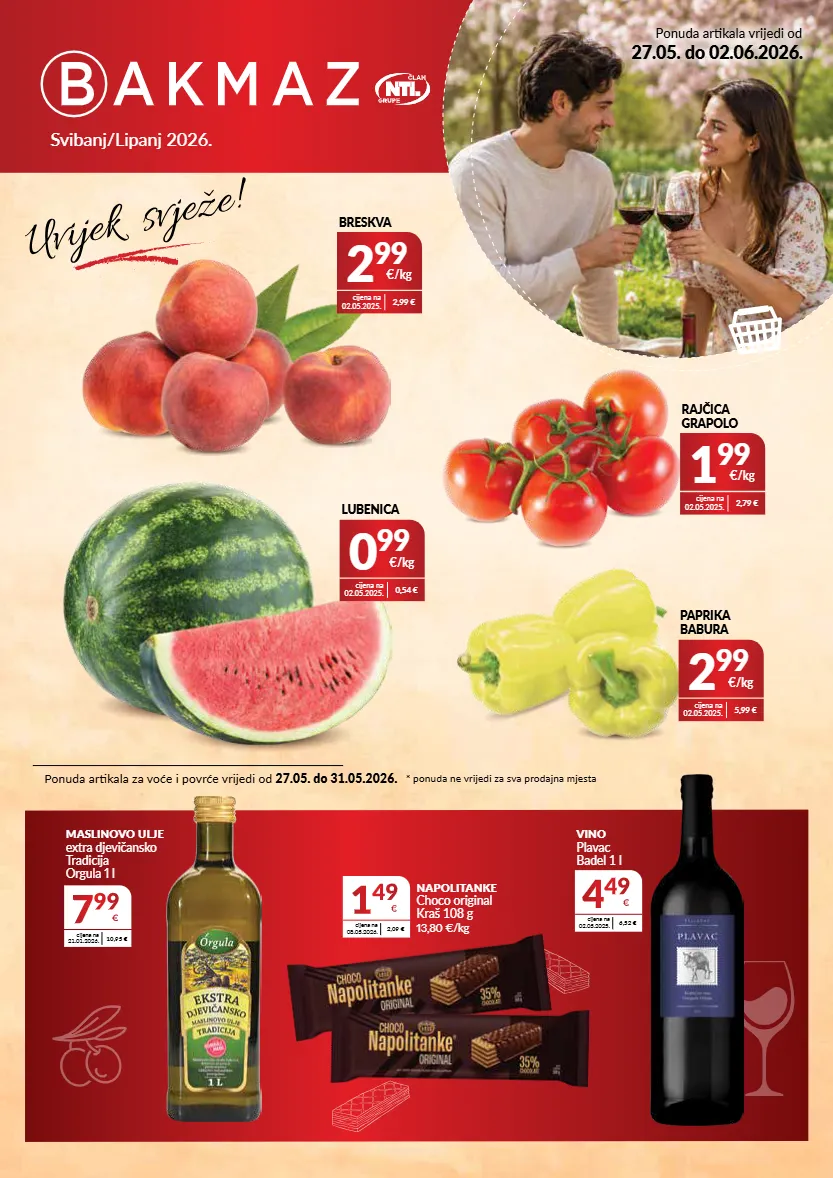 paprika,ulje,napolitanke,rajčica,vino,lubenica,maslinovo ulje