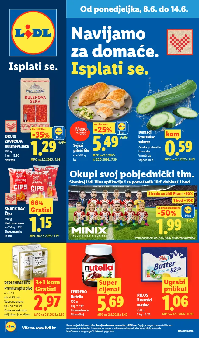 maslac,paprika,pileći file,pivo,krastavac