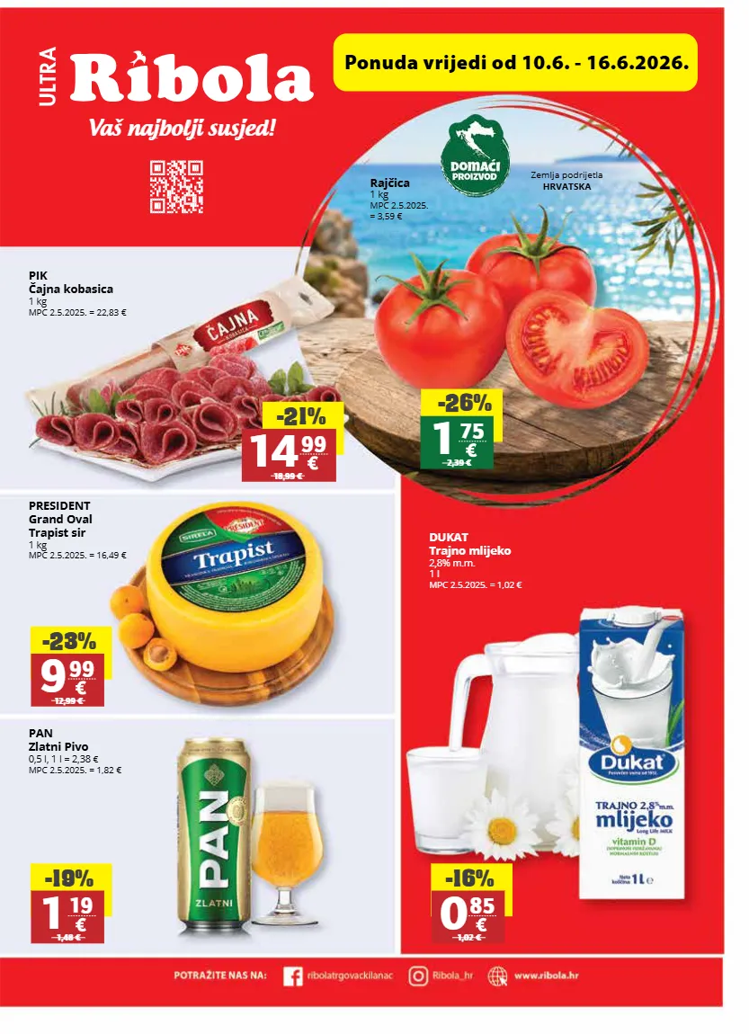 rajčica,trajno mlijeko,sir,pivo,mlijeko,kobasica
