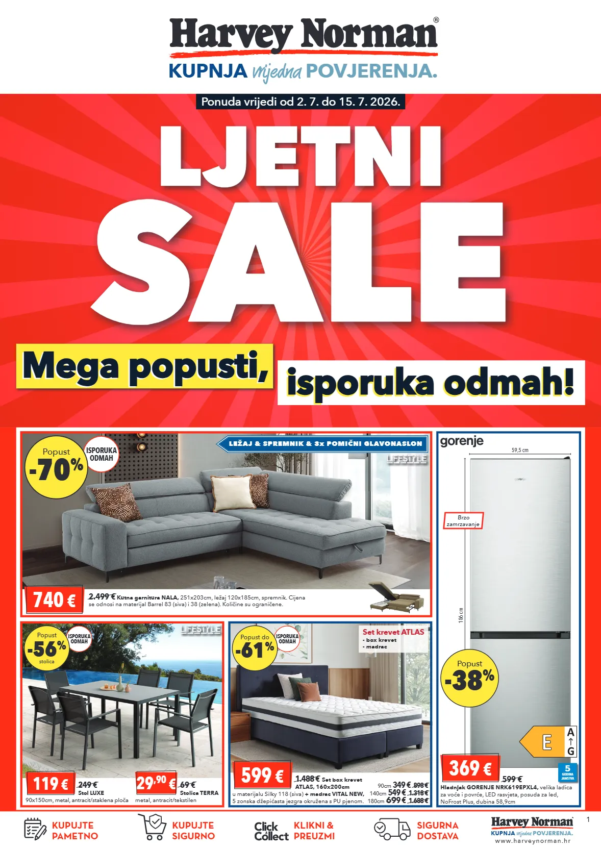 kutna garnitura,krevet,madrac,stol,stolica,hladnjak