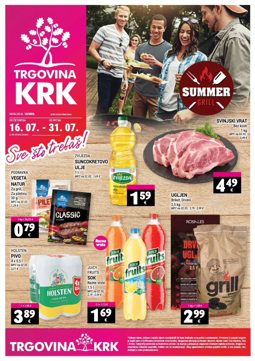 ulje,suncokretovo ulje,vegeta,pivo,svinjski vrat
