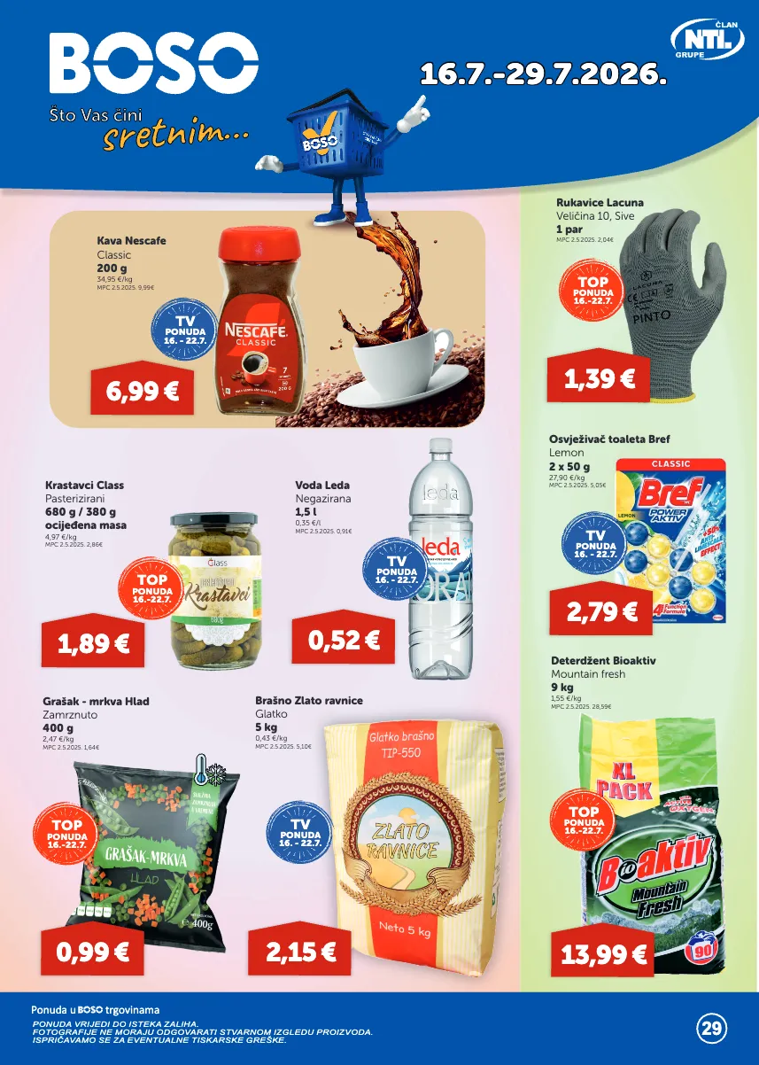 brašno,kava,tv,deterdžent,krastavci,mrkva,rukavice