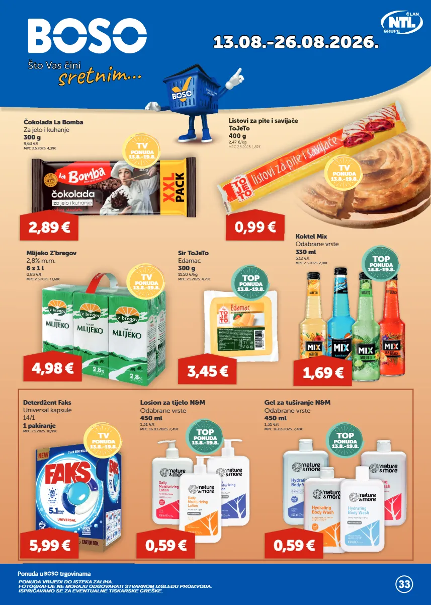 deterdžent,gel za tuširanje,losion za tijelo,mlijeko,sir,tv