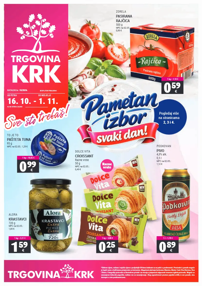 croissant,krastavci,pašteta,pivo,rajčica,tuna