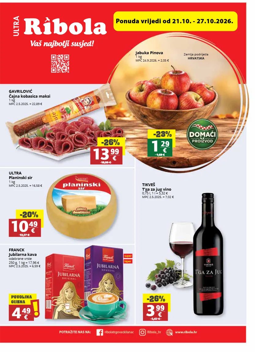 jabuka,kava,kobasica,sir,vino